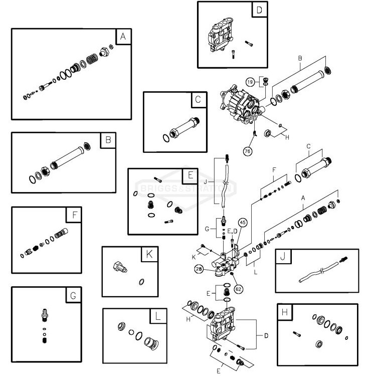 sears/craftsman model 580767302 pump breakdown & parts